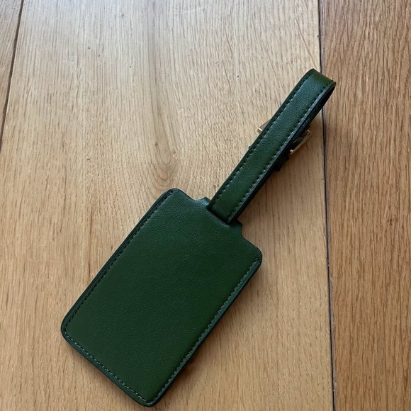 MAROMA Leather Luggage Tag in Hunter Green NWOT - Picture 3 of 6